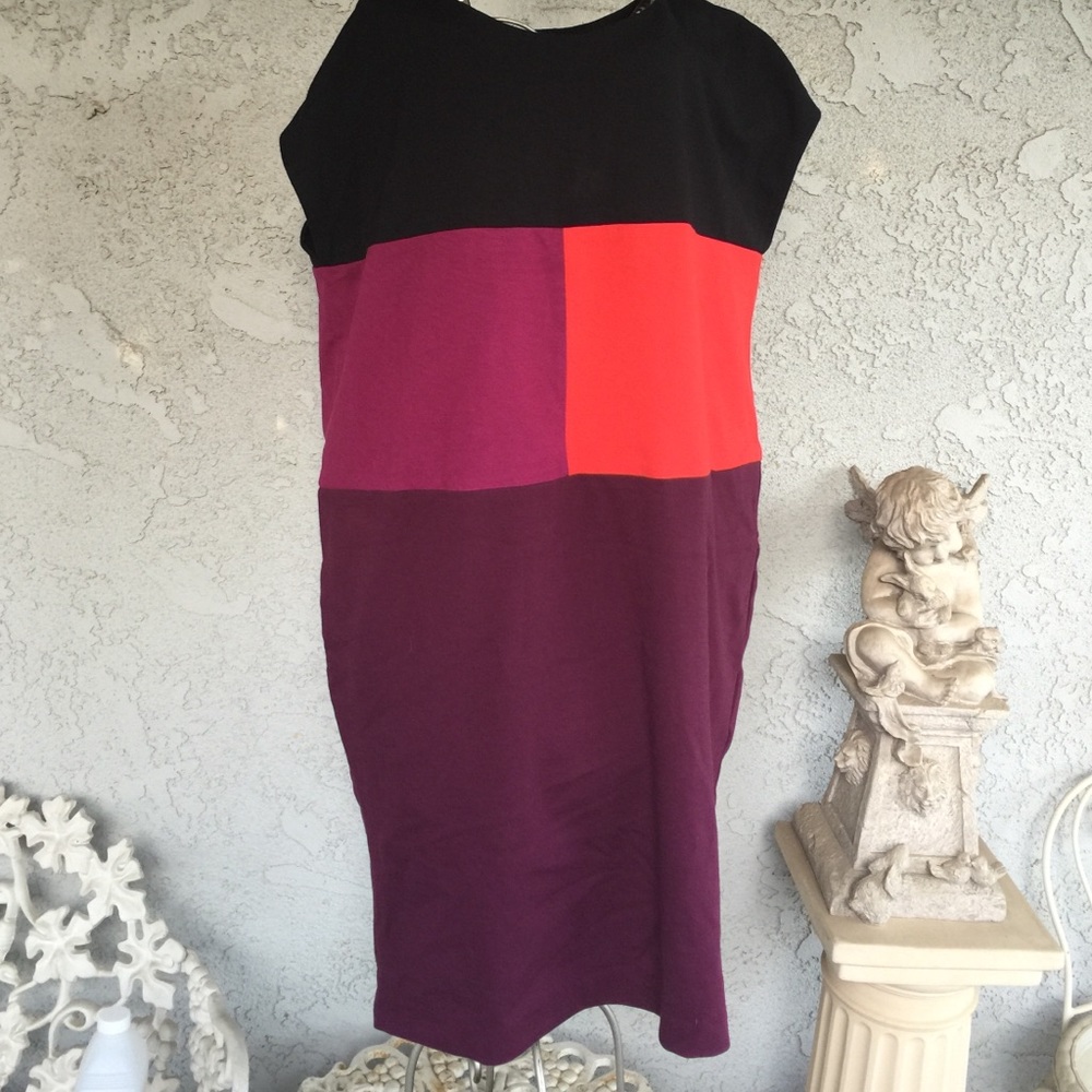 NWOT Narciso Rodriguez for Design Nation Color Block Dress Size L - Picture 2 of 4
